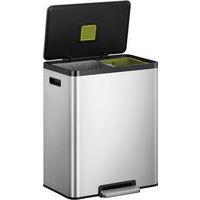 Poubelle à pédale Ecocasa II Recycling Step Bin 36+24 L inox thumbnail image 5