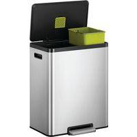 Poubelle à pédale Ecocasa II Recycling Step Bin 36+24 L inox thumbnail image 2