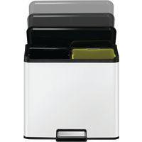 Poubelle à pédale Essential Recycler Step Bin 15+15 L blanc thumbnail image 4