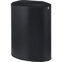 Poubelle tri sélectif Lune Binc 3 flux couvercle fermé noir - Image 2