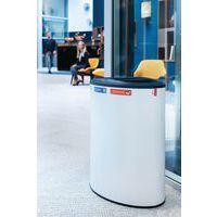 Poubelle tri sélectif Lune Binc 3flux couvercle ouvert Blanc - Image 5