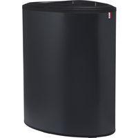 Poubelle tri sélectif Lune Binc 3flux couvercle ouvert Noir - Image 2