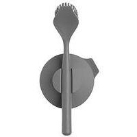 Lot de 4 Brosse vaisselle en plastique à ventouse grise foncée - Image principale