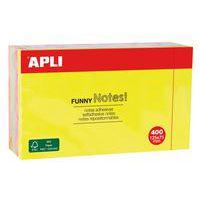 Cube 400 feuilles 75 x 125 mm 4 couleurs fluo assorties. - Image principale