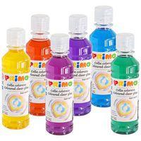 Set de 6 colles transparentes colorées 6 x 240 ml - Primo
