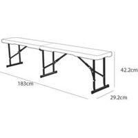 Pack table Lifetime 183 x 76 cm + 2 bancs pliants thumbnail image 4