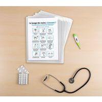 Pochette coin anti-microbienne polypropylène format  23.2 x 32.2 cm (lot de 25) - Image 2