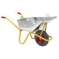 Brouette levage galvanisée jaune béton 110L/250Kgs - roue increvable