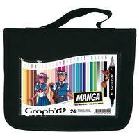 Trousse 24 marqueurs à alcool double pointe - Graph it