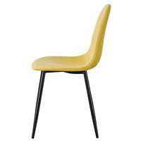 Lot de  2 Chaises Must pied Noir assise tissu polyester Safran thumbnail image 2