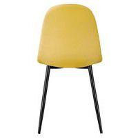 Lot de  2 Chaises Must pied Noir assise tissu polyester Safran thumbnail image 3