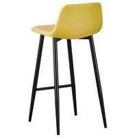 Lot de  2 Tabourets Must pied Noir assise tissu polyester Safran thumbnail image 3