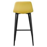 Lot de  2 Tabourets Must pied Noir assise tissu polyester Safran - Image 4