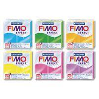 Lot de 6 pains pâte polymère 57g effet néon - Fimo