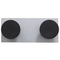 Patère magnétique 2 accroches Noir Gris métal - Image principale