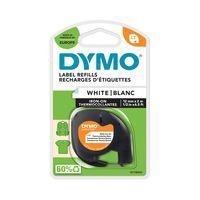 Ruban textile noir/blanc 12 mm x 2 m - Dymo