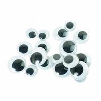 100 yeux Noirs / couleurs Diam.6 à 24mm  non-adhésif - Image principale