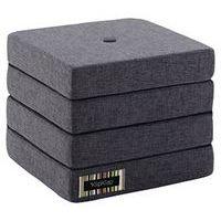Klip Klap assise dépliable 4 matelas gris foncé-KlipKlap - Image principale