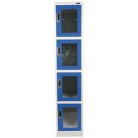 Vestiaire porte transparente 4 cases - Manutan - Image 3