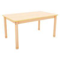 Table Classik rectangulaire réglable T3 à T4 - piètement bois hêtre