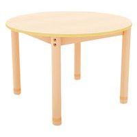 Table Classik ronde réglable T3 à T4 - piètement bois hêtre