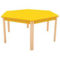 Table Ergo hexagonale T0 - piètement bois hêtre - Image principale