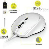 Souris Pro silencieuse filaire blanche - Port connect thumbnail image 5
