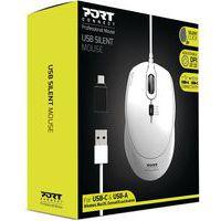 Souris Pro silencieuse filaire blanche - Port connect thumbnail image 3