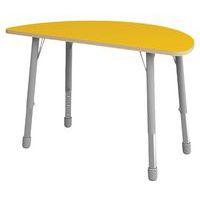 Table Eko demi-ronde ø 138 x 69 cm réglable T1 à T3 - jaune - Image principale