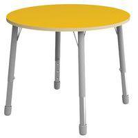 Table Eko ronde ø 100 cm réglable T3 à T6 - jaune - Image principale