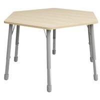 Table Eko hexagonale ø 140 cm réglable T1 à T3 - bouleau - Image principale