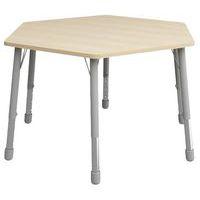 Table Eko hexagonale ø 140 cm réglable T3 à T6 - bouleau - Image principale