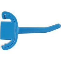 Lot de 5 Support mural hygiénique - Crochet simple - 4,15cm - Bleu thumbnail image 3