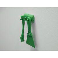Lot de 5 Support mural hygiénique - Double crochet - 8,3cm - Vert thumbnail image 2