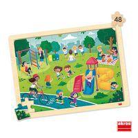 Lot de 4 puzzles 'Les explorations' de 48 pièces en bois. thumbnail image 9