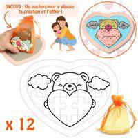 12 puzzles cœur à décorer - Image 3