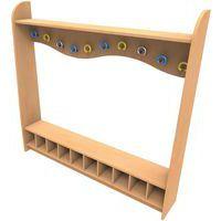 Banc vestiaire -  Caisson coloris: Hêtre