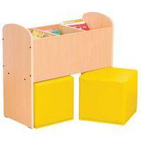 Bac à livres et poufs Basik 74 x 34 x 69 cm thumbnail image 2