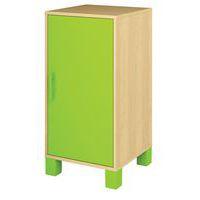 Caisson 1 porte Confetti avec pieds - bouleau/vert - Image principale