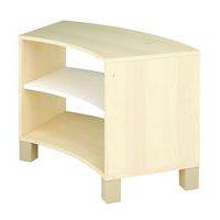 Meuble incurvé Confetti avec pieds 1 étagère bouleau/blanc - Image principale