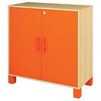 Armoire basse Confetti avec pieds 2 portes à clé