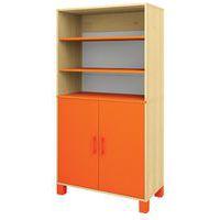 Bibliothèque Confetti avec pieds - étagères et 2 portes pleines - Image 2