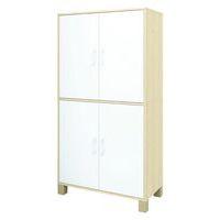 Bibliothèque haute Confetti avec pieds - 4 portes pleines - Image 4