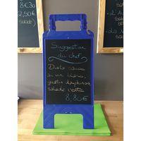 Chevalet avec message effaçable ardoise / bleu - Novap - Image 2