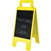 Chevalet avec message effaçable ardoise / jaune - Novap thumbnail image 2