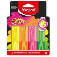 Pochette 4 surligneurs FLUO'PEPS glitter - Maped