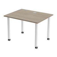 Table de réunion Tubo à roulettes 100 x 80 cm - Image principale