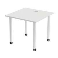 Table de réunion Tubo à roulettes 80 x 80 cm - Image 2