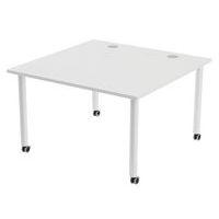 Table de réunion Tubo à roulettes 120 x 120 cm - Image 2