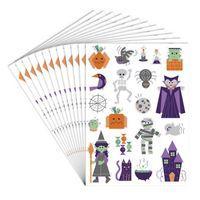 Etui de 12 planches gommettes Halloween - Loolipo